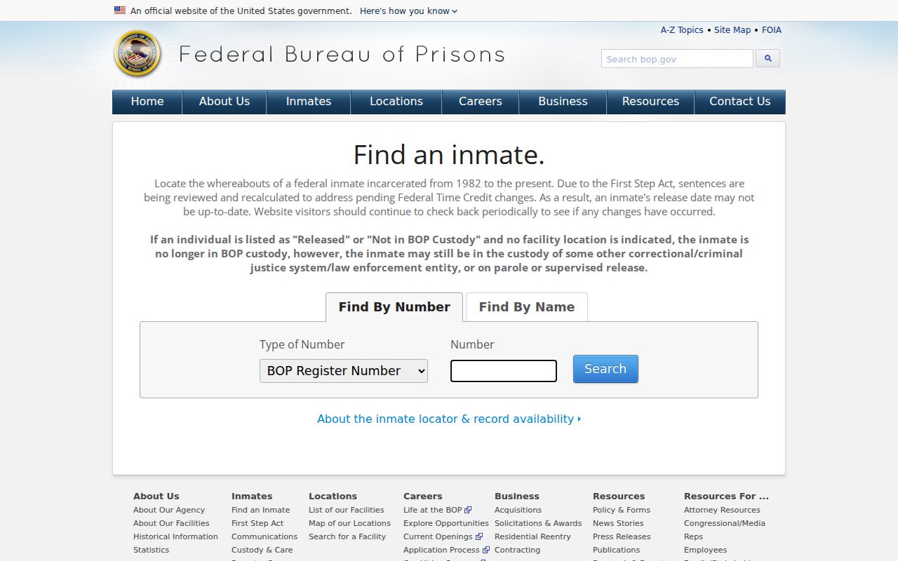 Carter County arrest history federal custody locator