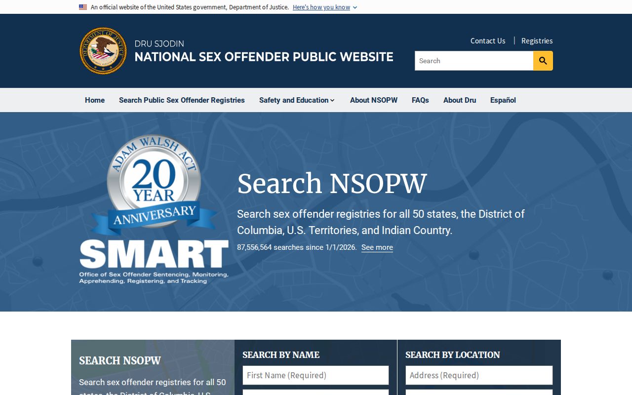 Carter County sex offender check through national registry search