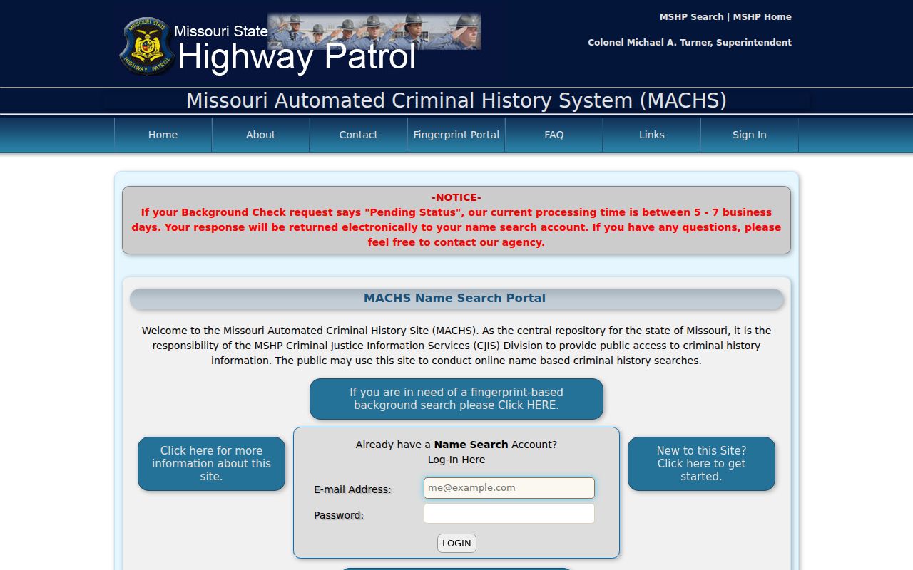 Carter County criminal history MACHS name search