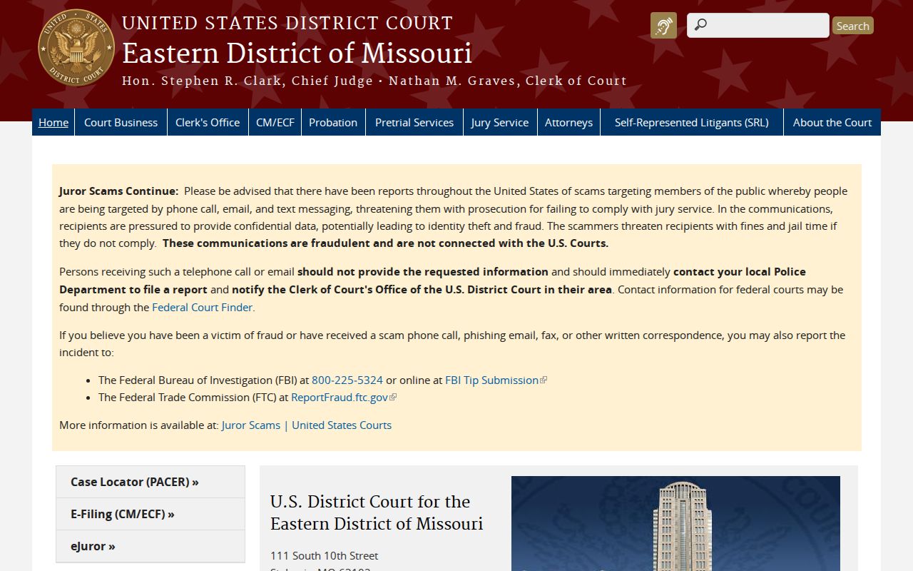 Carter County criminal records Eastern District federal court