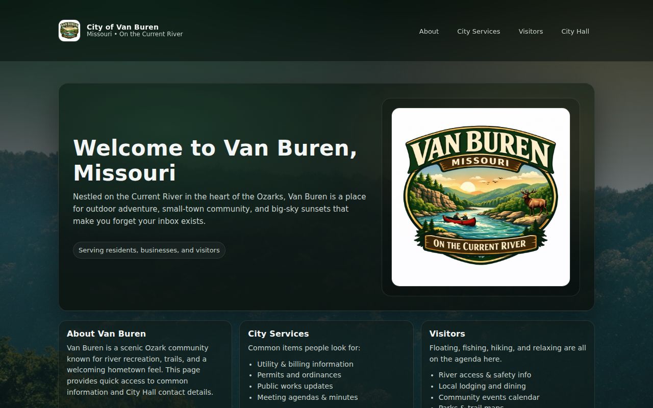 Van Buren criminal history official city records page